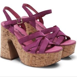 Free People Purple Platform Sandals